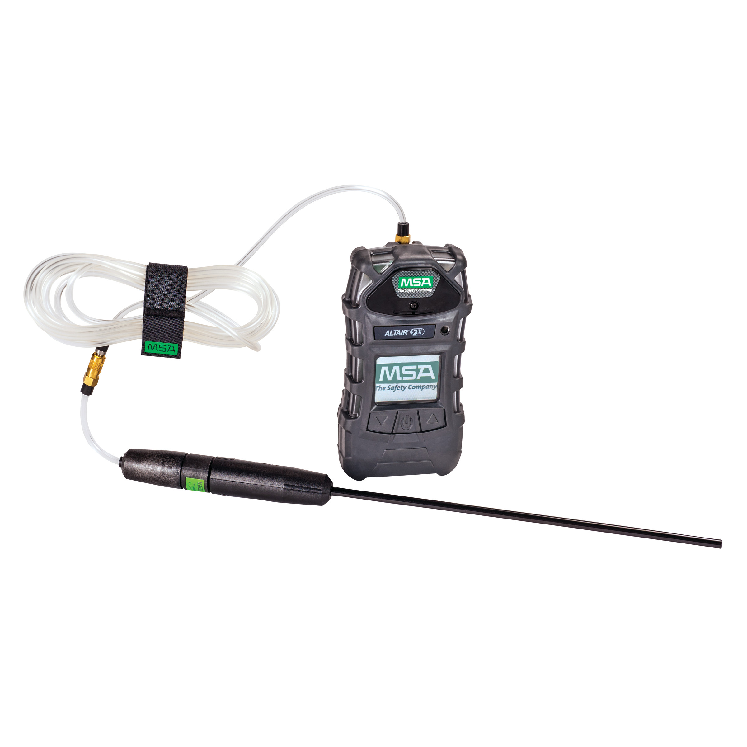 ALTAIR 5X Detector Color (LEL,O2,CO,H2S,SO2), (UL), Charcoal, Deluxe, Color Display, 10' Line, 1' Probe